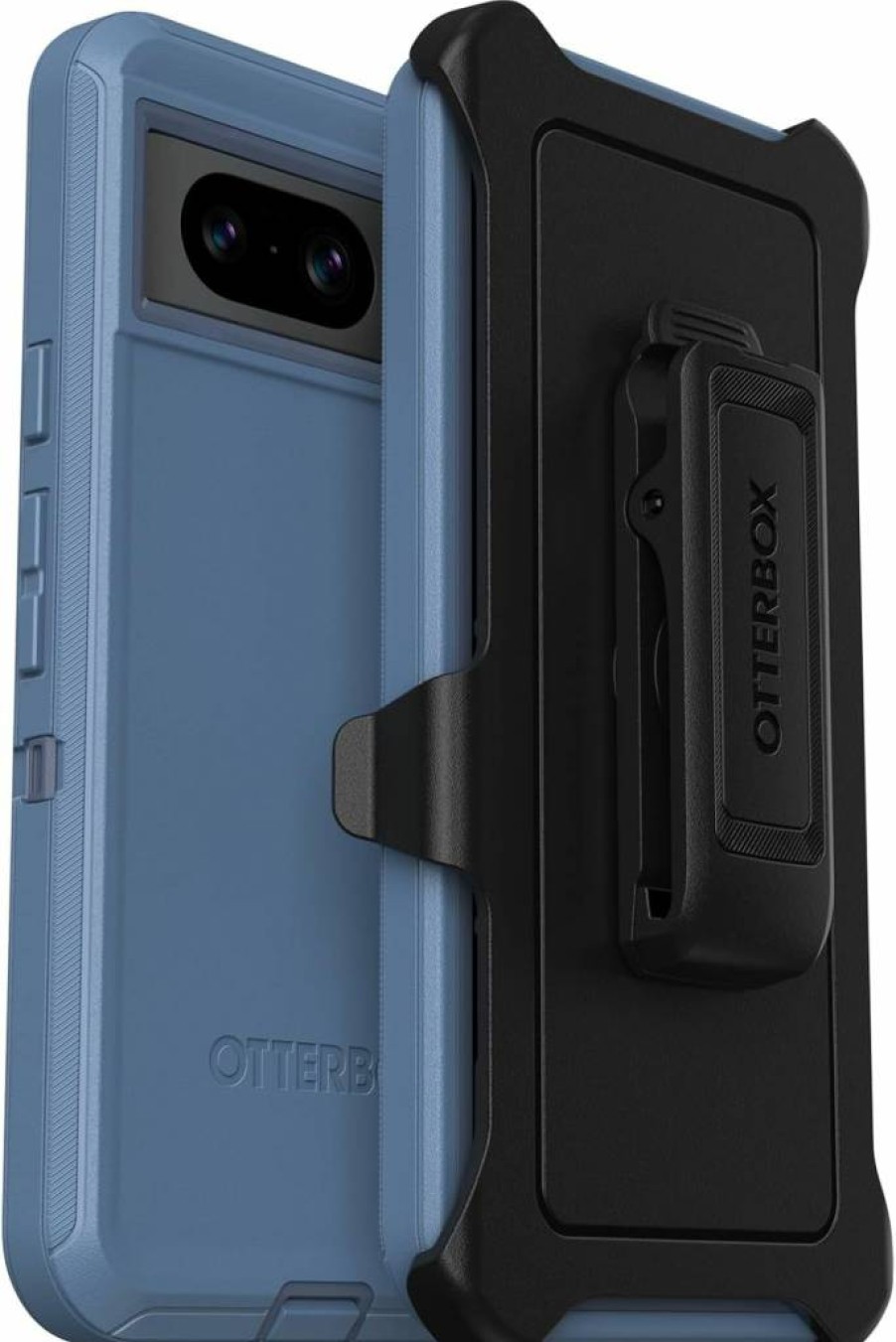 OtterBox Defender Series Rugged Case for Google Pixel 8 - Black with Holster Clip Kickstand & Port Protection | Durable Polybag Packaging
