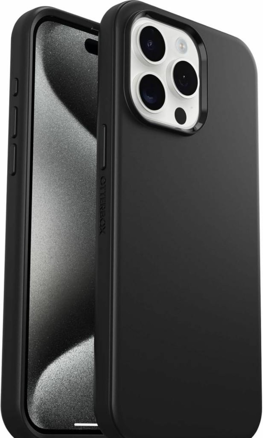 OtterBox Symmetry Series Case for iPhone 15 Pro Max - Black | MagSafe Compatible, Ultra-Sleek Design, Raised Edges for Screen & Camera Protection | Polybag Packaging, Business Bulk Orders