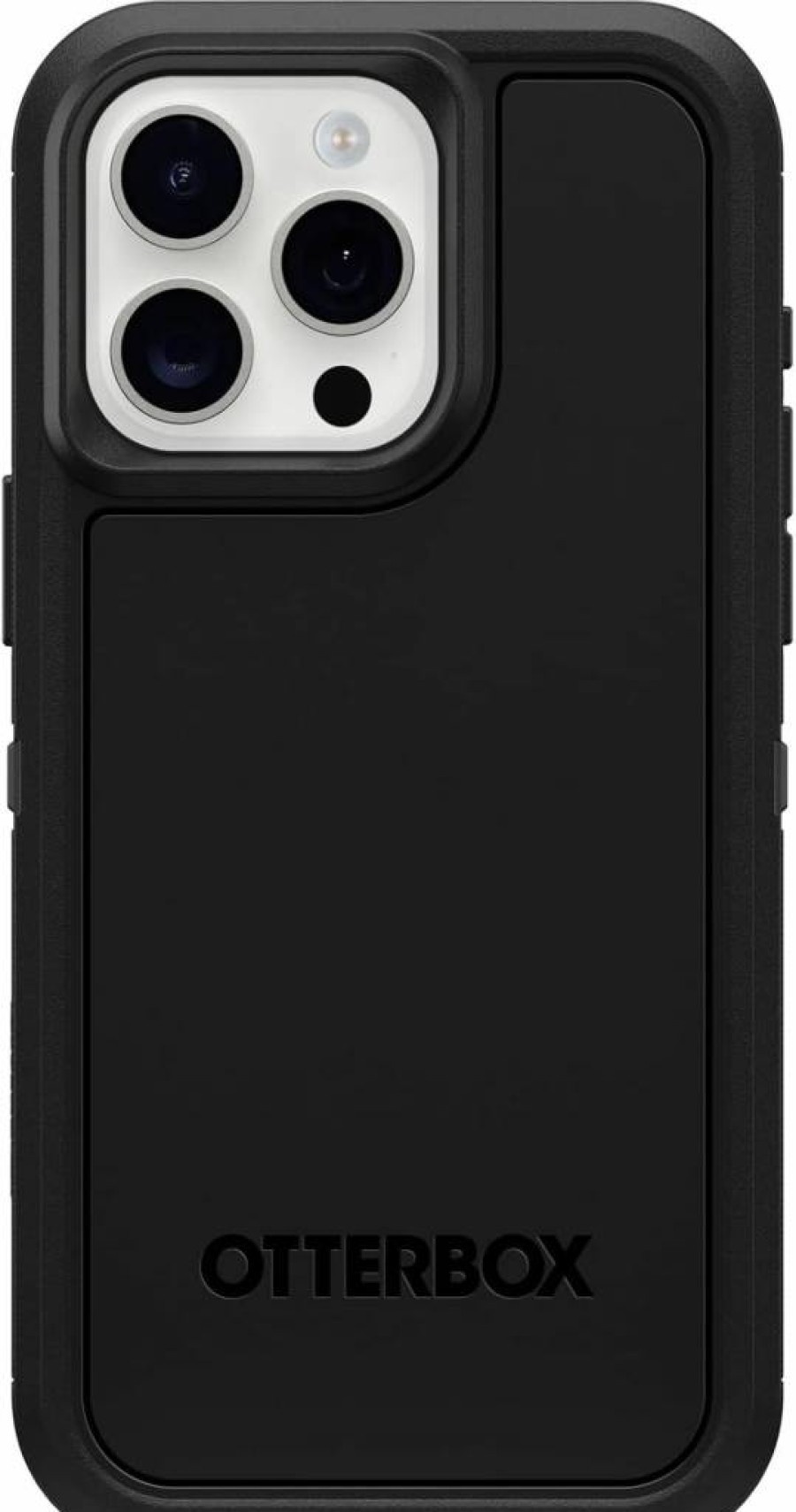 OtterBox Defender Series XT Clear Case for iPhone 15 Pro Max - Rugged MagSafe Compatible Protective Cover with Lanyard Attachment (Black/Clear)