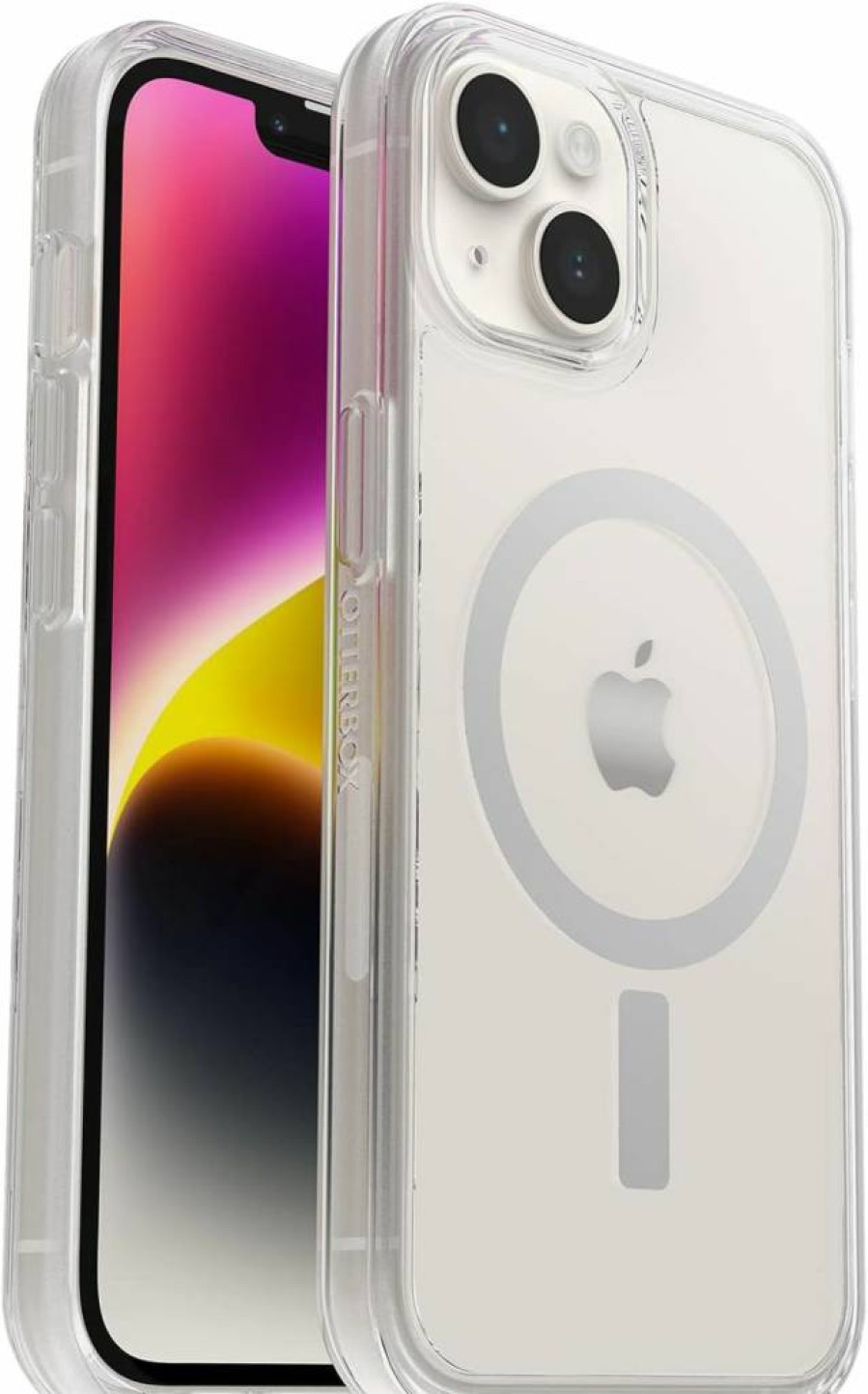 OtterBox Symmetry Series+ MagSafe Compatible Case for iPhone 14 & iPhone 13 - Ultra Slim Design with Protective Raised Edges, Black