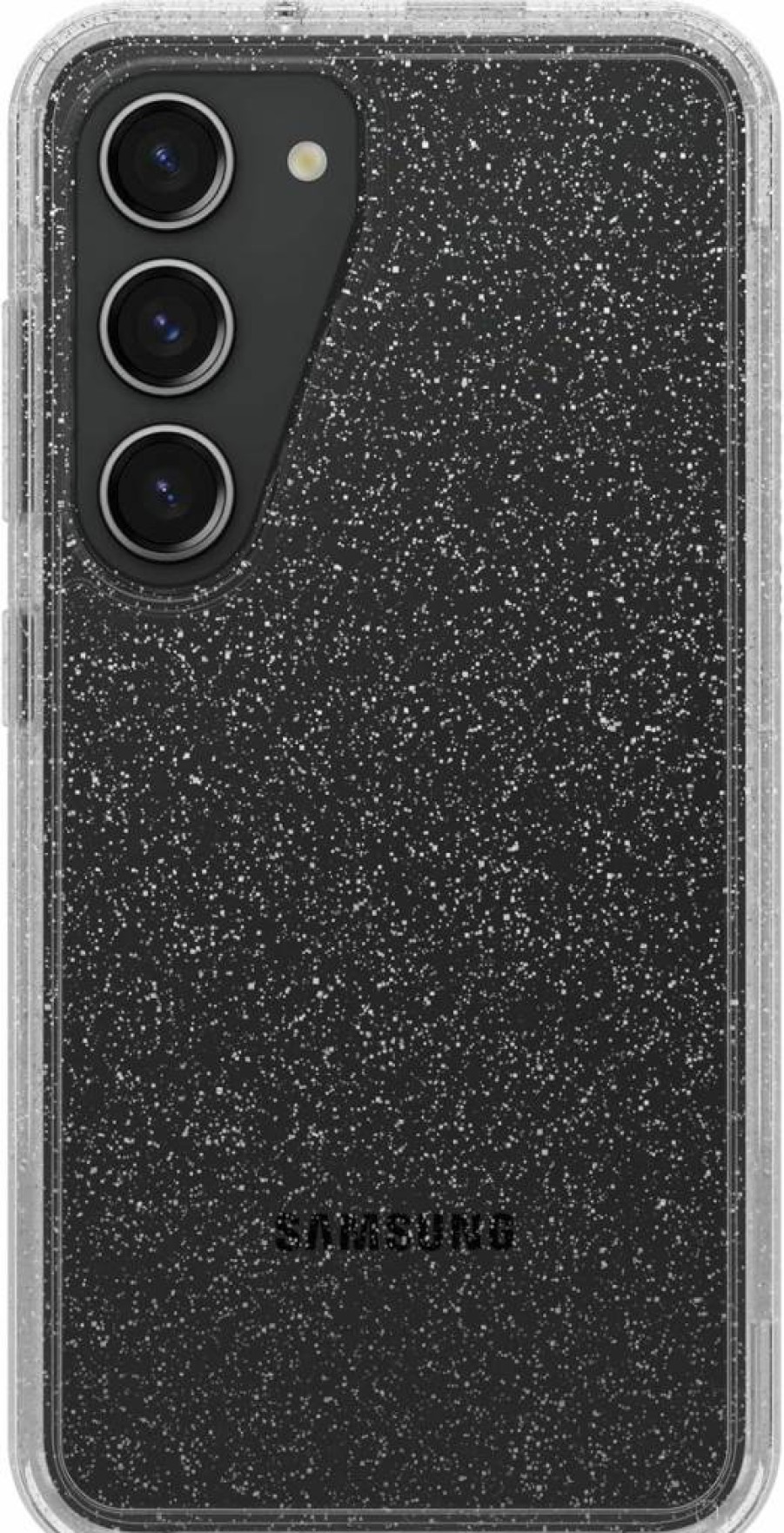 OtterBox Symmetry Series Case for Samsung Galaxy S23 - Clear Glitter Stardust Design, Ultra-Sleek Protective Cover with Raised Edges, Wireless Charging Compatible