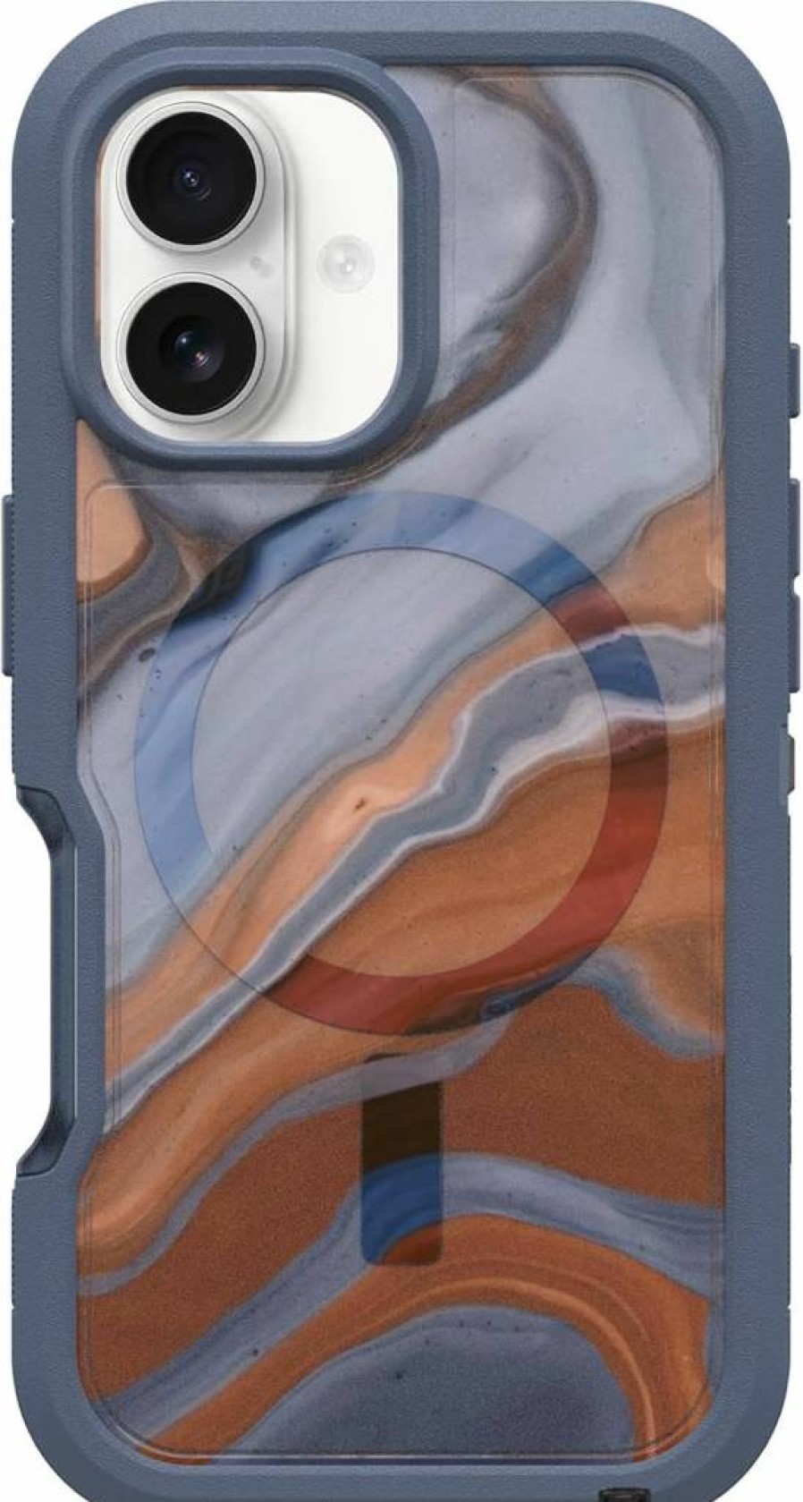 OtterBox Defender Series XT Clear Case for iPhone 16 Pro Max - Brick Red Transparent Protective Cover