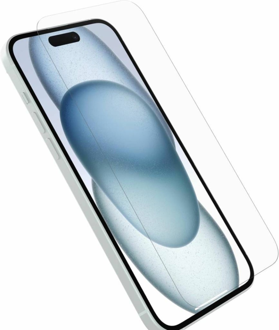 OtterBox iPhone 15 Plus Screen Protector - Tempered Glass, Anti-Fingerprint, Easy Install, Enhanced Touch Sensitivity (Polybag Packaging)