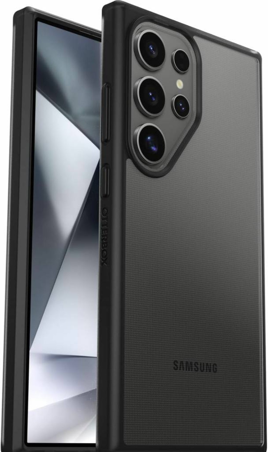 OtterBox Prefix Series Thin Case for Samsung Galaxy S24 Ultra - Slim Protective Cover with Raised Edges, Crystal Clear Black, Wireless Charging Compatible