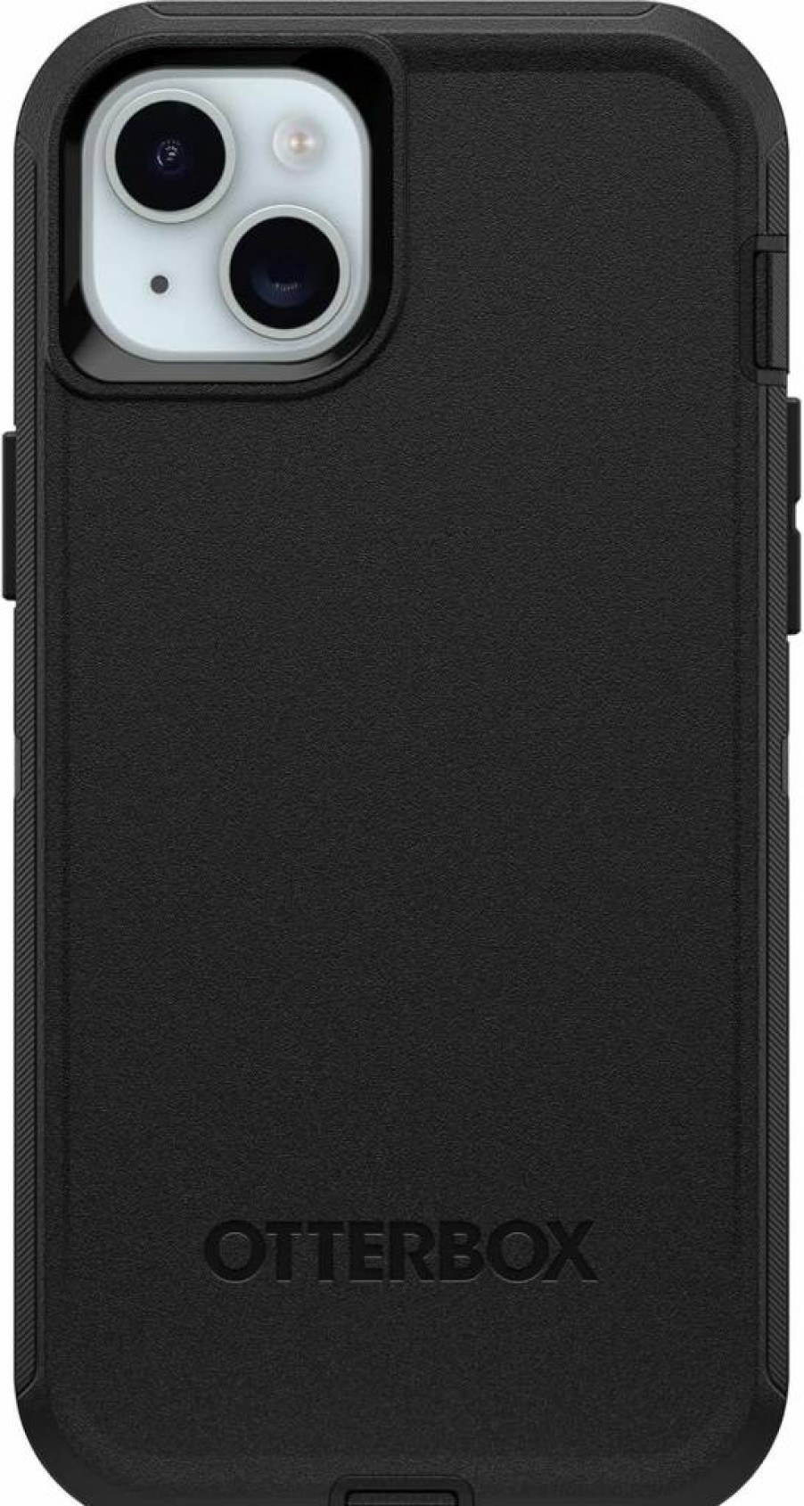 OtterBox Defender Series Rugged Case for iPhone 15 Plus & iPhone 14 Plus - Black | Screenless Design with Port Protection | Includes Holster Clip & Kickstand | Polybag Packaging