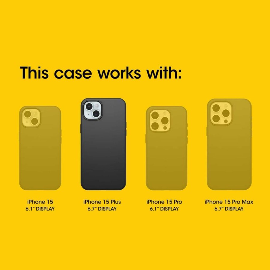 OtterBox Defender Series Rugged Case for iPhone 15 Plus & iPhone 14 Plus - Black | Screenless Design with Port Protection | Includes Holster Clip & Kickstand | Polybag Packaging