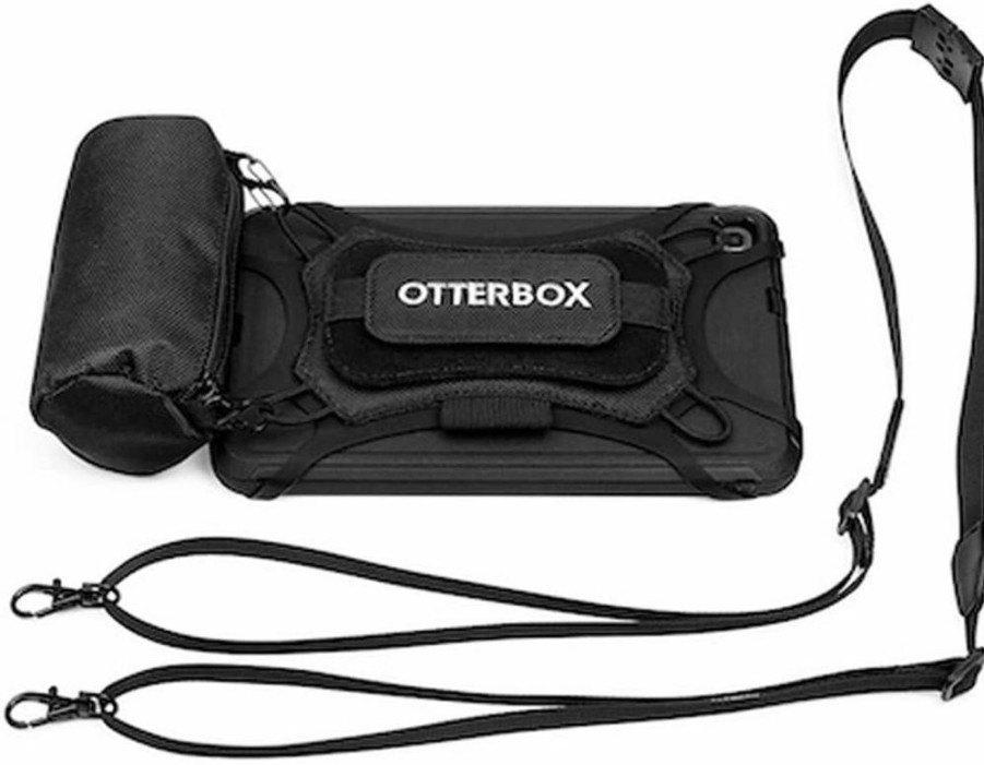 OtterBox Utility Series Latch Case with Adjustable Hand/Shoulder Strap for 7-Inch Tablets - Includes Accessory Bag - Durable Black Polybag Packaging