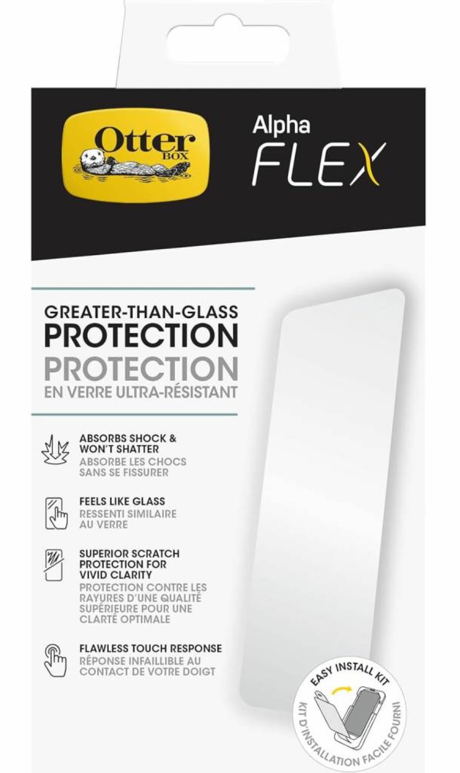 OtterBox Alpha Flex Screen Protector for Google Pixel 8 Pro - Antimicrobial, Clear, Scratch-Resistant, Easy Installation, Enhanced Touch Sensitivity