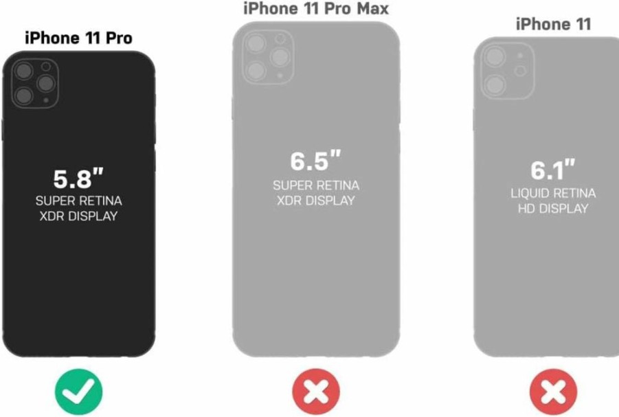 OtterBox Symmetry Series Case for iPhone 11 Pro - Black, Slim Protective Cover with Wireless Charging Compatibility & Raised Edge Protection