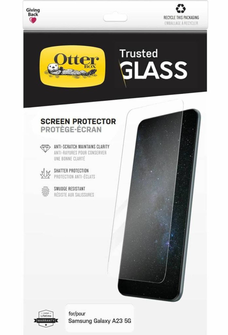 OtterBox Galaxy A23 5G Screen Protector - Trusted Tempered Glass for Enhanced Protection