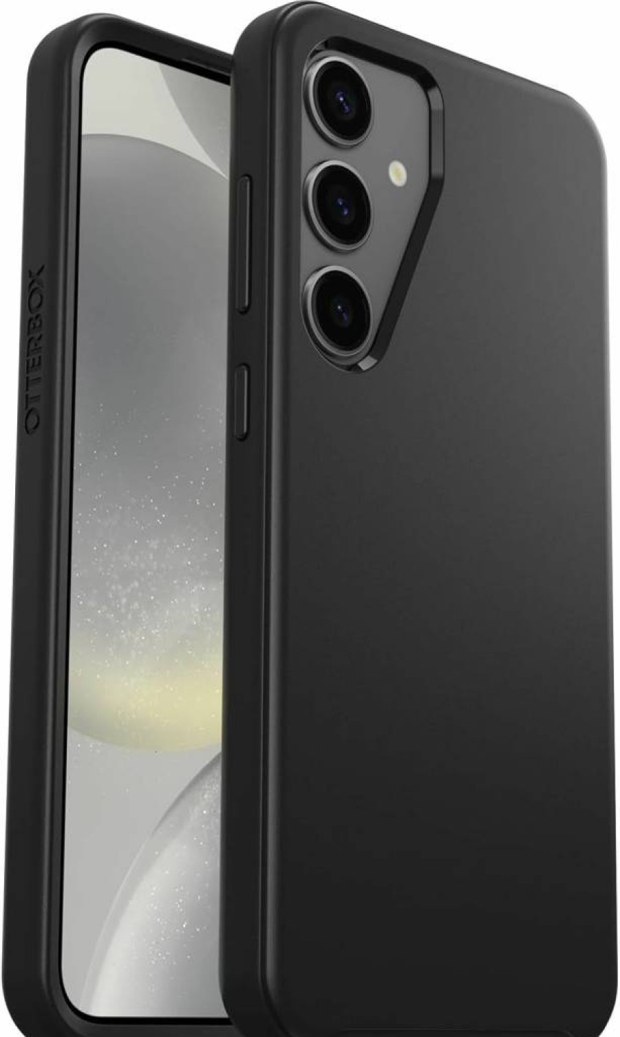 OtterBox Symmetry Series Case for Samsung Galaxy S24+ - Slim Protective Cover with Wireless Charging Compatibility & Raised Edges - Business Bulk Packaging - Black